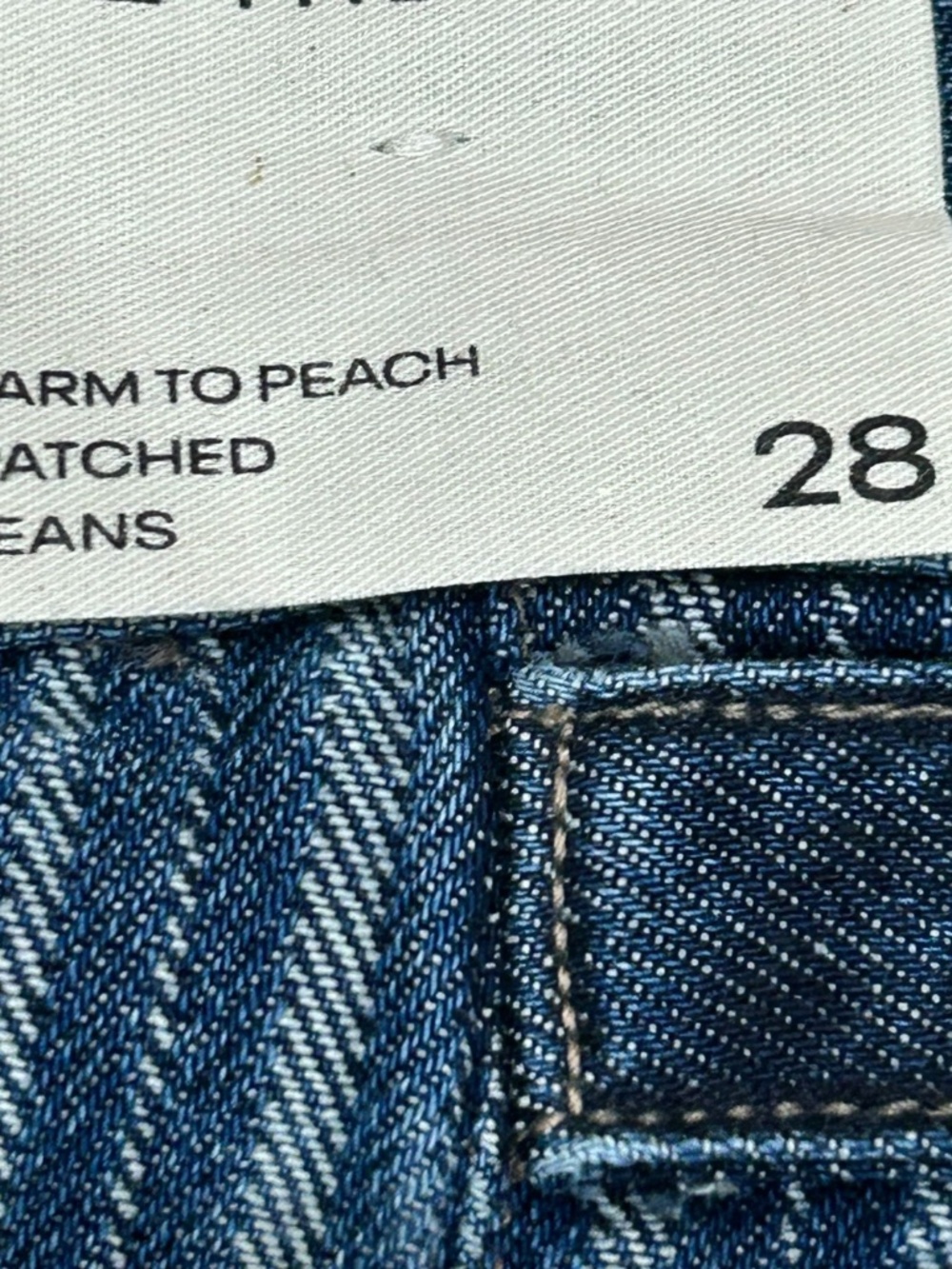 NWT Free People We the Free Farm to Peach Patchwork Jeans Size 28 NEW with Tag - Picture 13 of 13